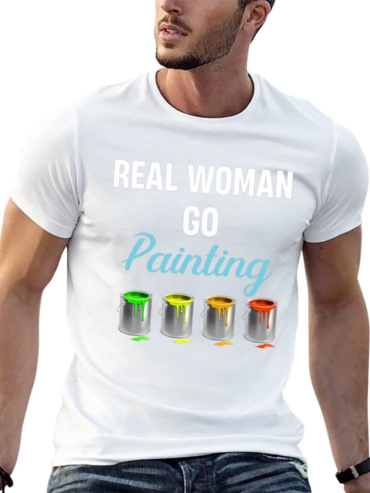 Real Woman Go Painting T-Shirt