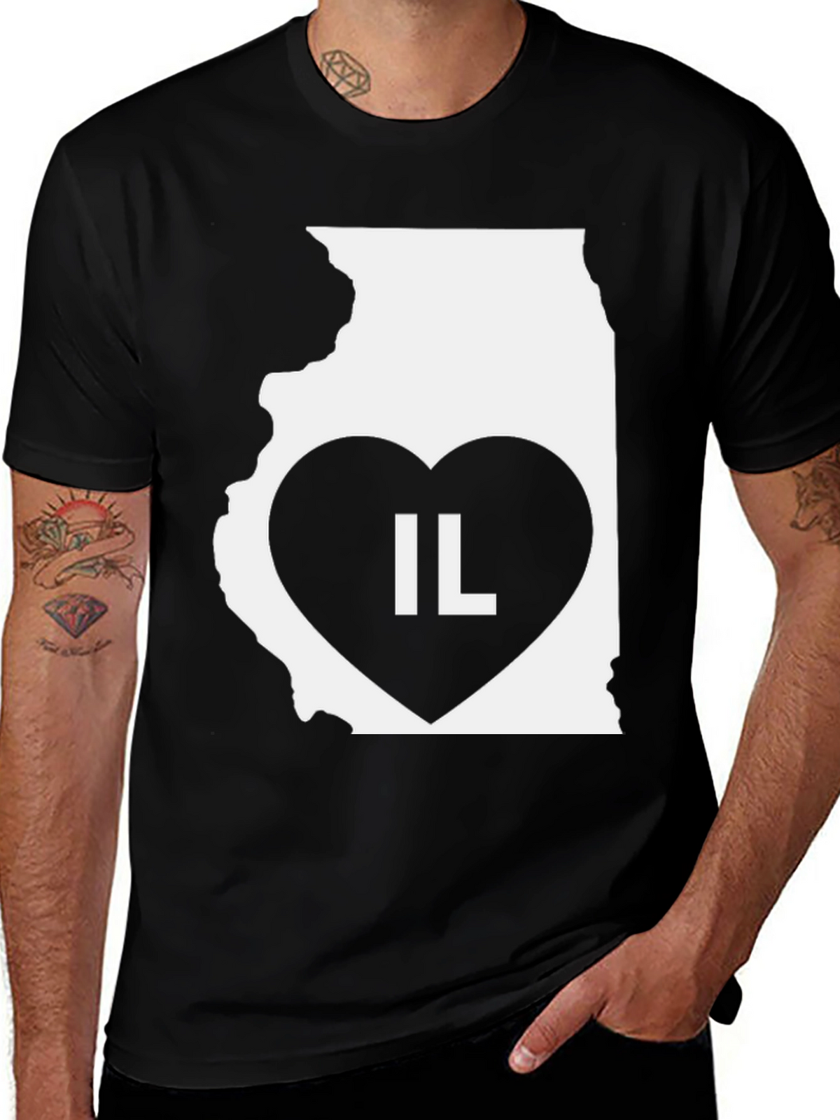 IL State Heart T-Shirt - Illinois Pride!