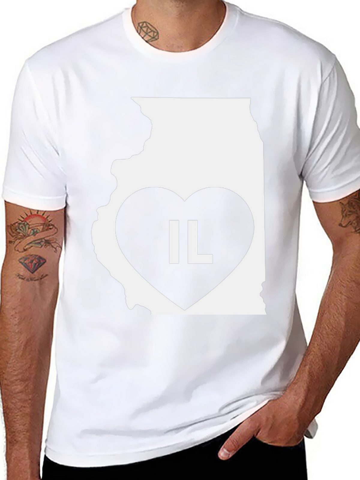 IL State Heart T-Shirt - Illinois Pride!