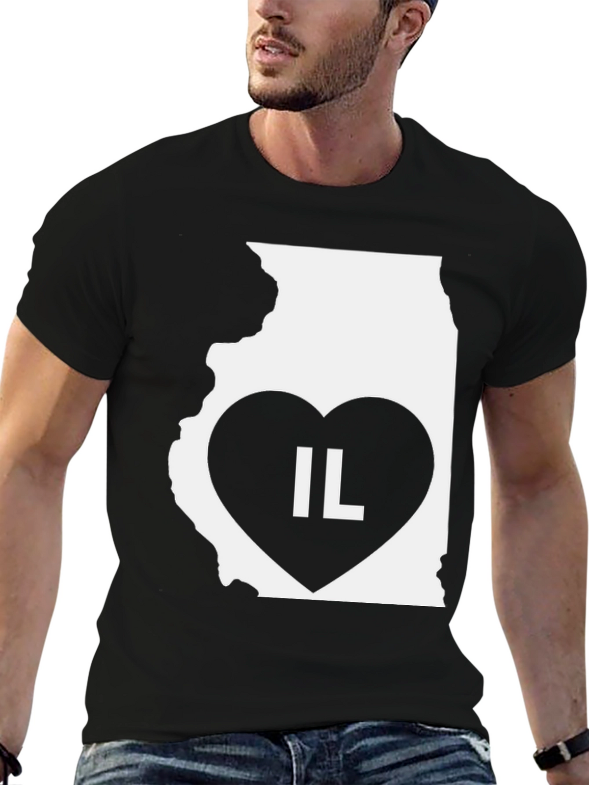 IL State Heart T-Shirt - Illinois Pride!