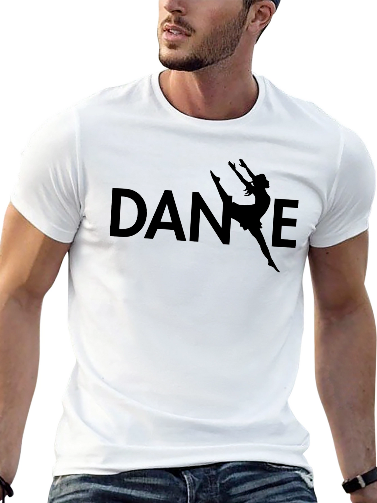 Dance Silhouette T-Shirt - Black Cotton Tee