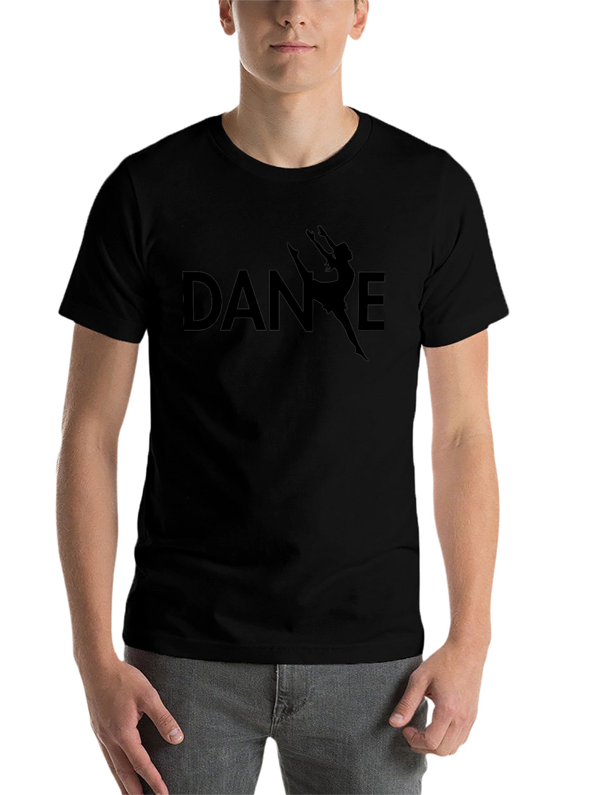 Dance Silhouette T-Shirt - Black Cotton Tee