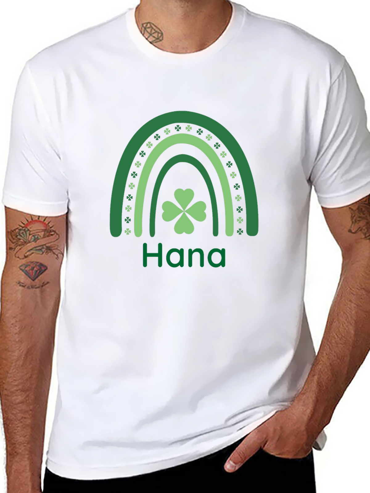 Hana St. Patricks Day Rainbow Clover T-Shirt