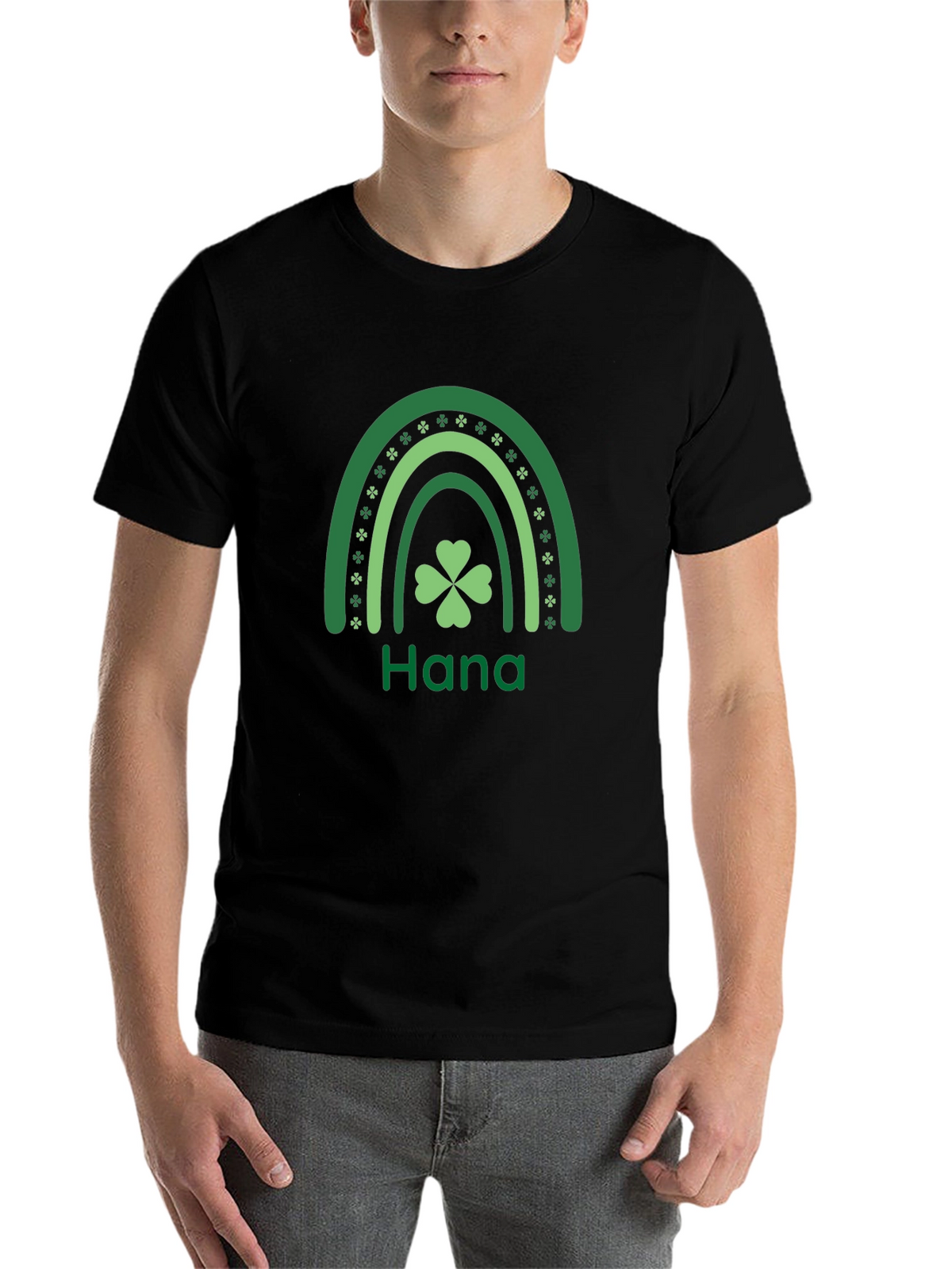 Hana St. Patricks Day Rainbow Clover T-Shirt