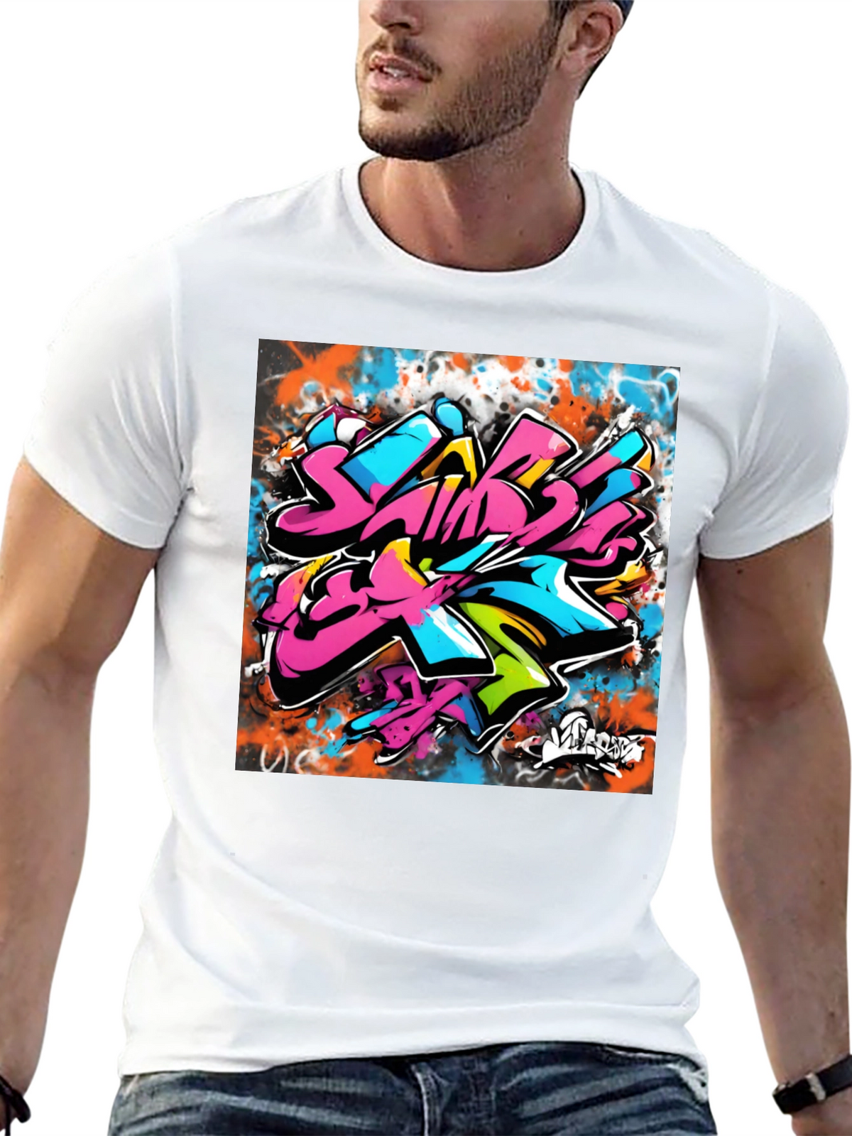 Graffiti Art Black T-Shirt