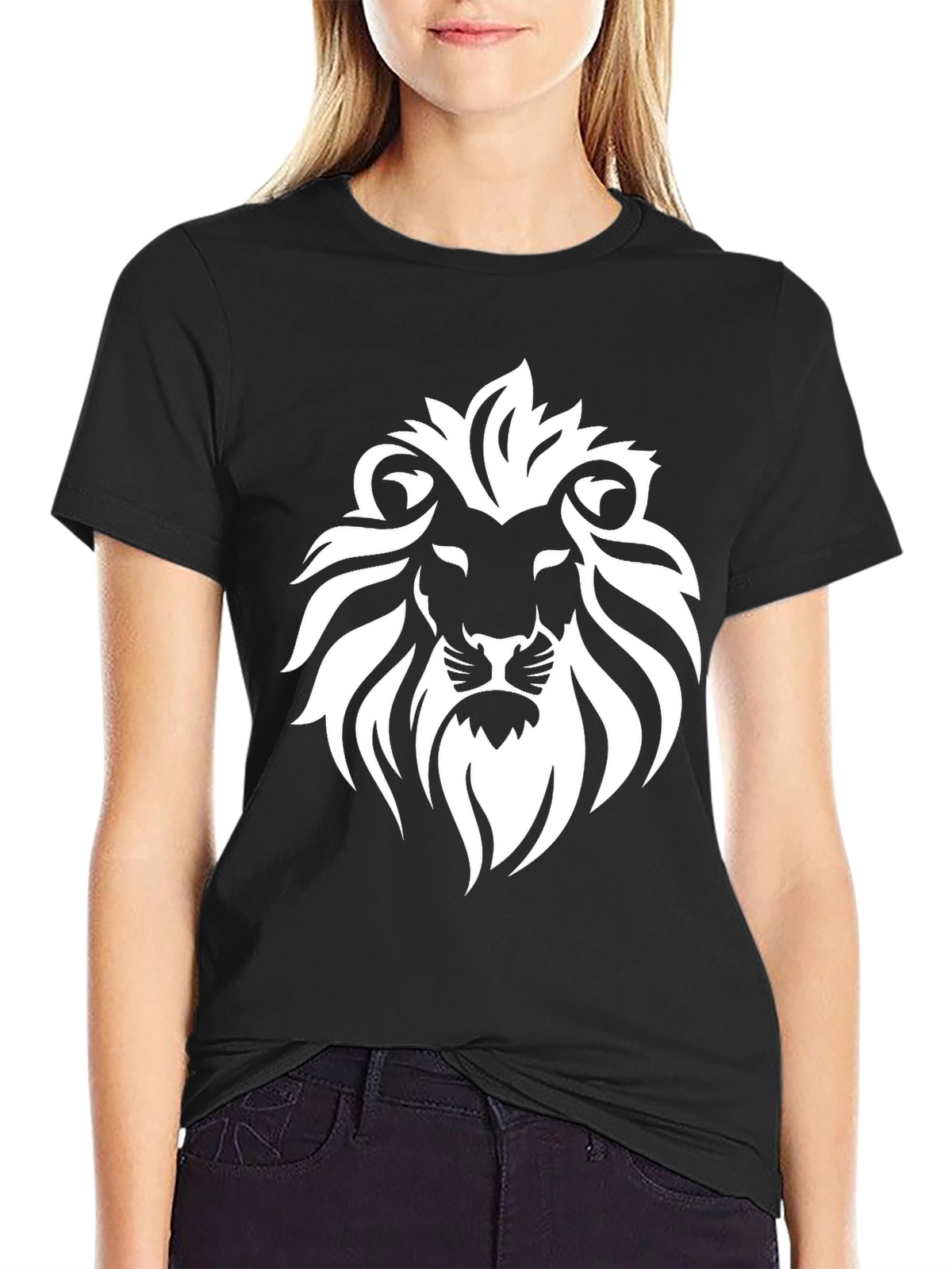 Lion Graphic Black T-Shirt - Mens Fashion