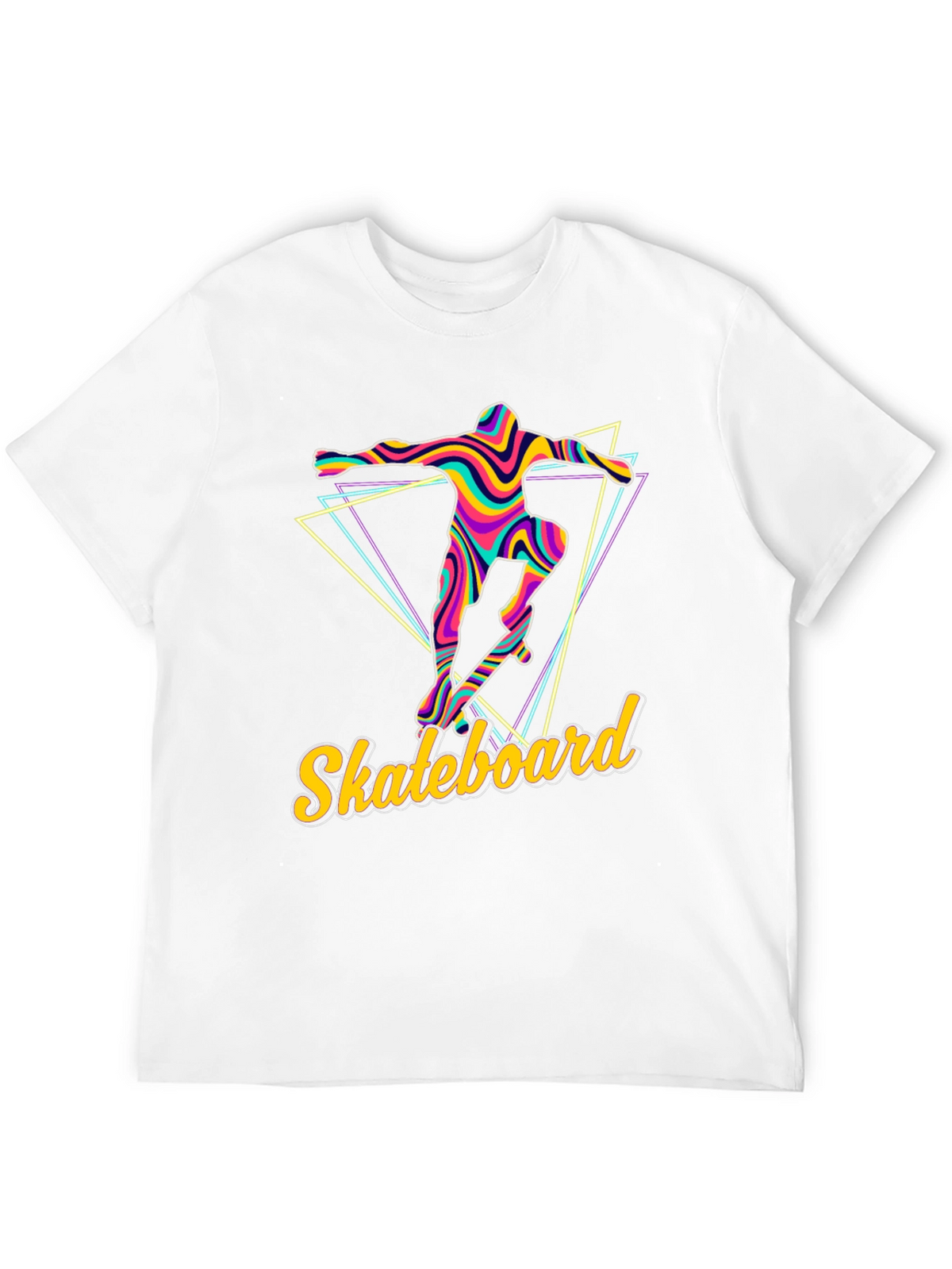 Retro Skateboarder Graphic Tee - Vibrant Design