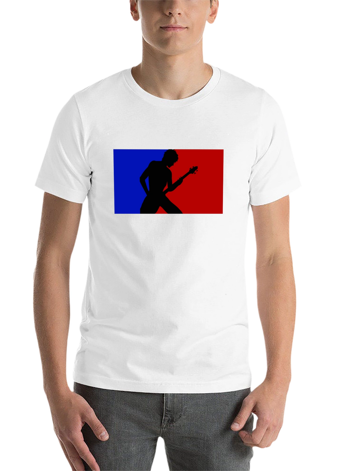 Retro Guitarist Tee - Black Graphic T-Shirt