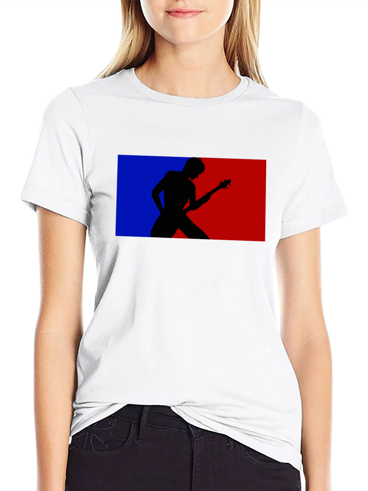 Retro Guitarist Tee - Black Graphic T-Shirt