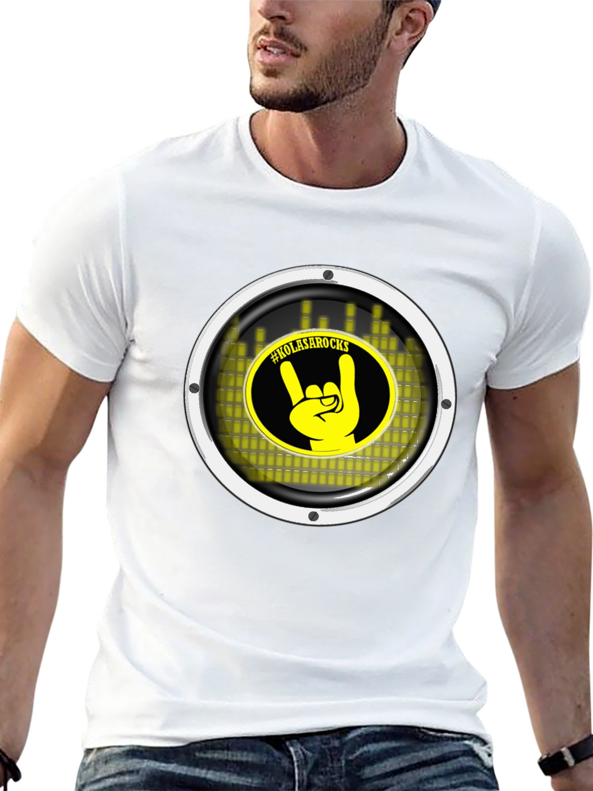 KOLASAROCKS Graphic Tee - Black Crew Neck