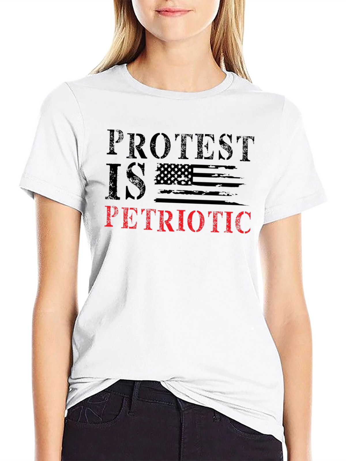 Patriotic Protest T-Shirt - Black