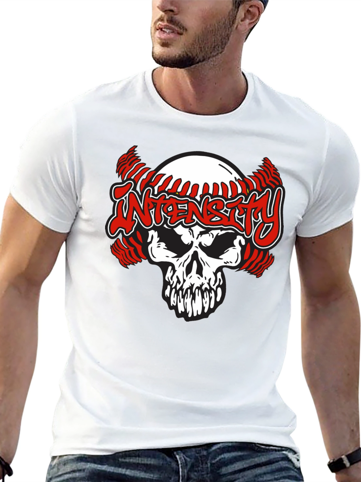 Intensity Skull Baseball T-Shirt