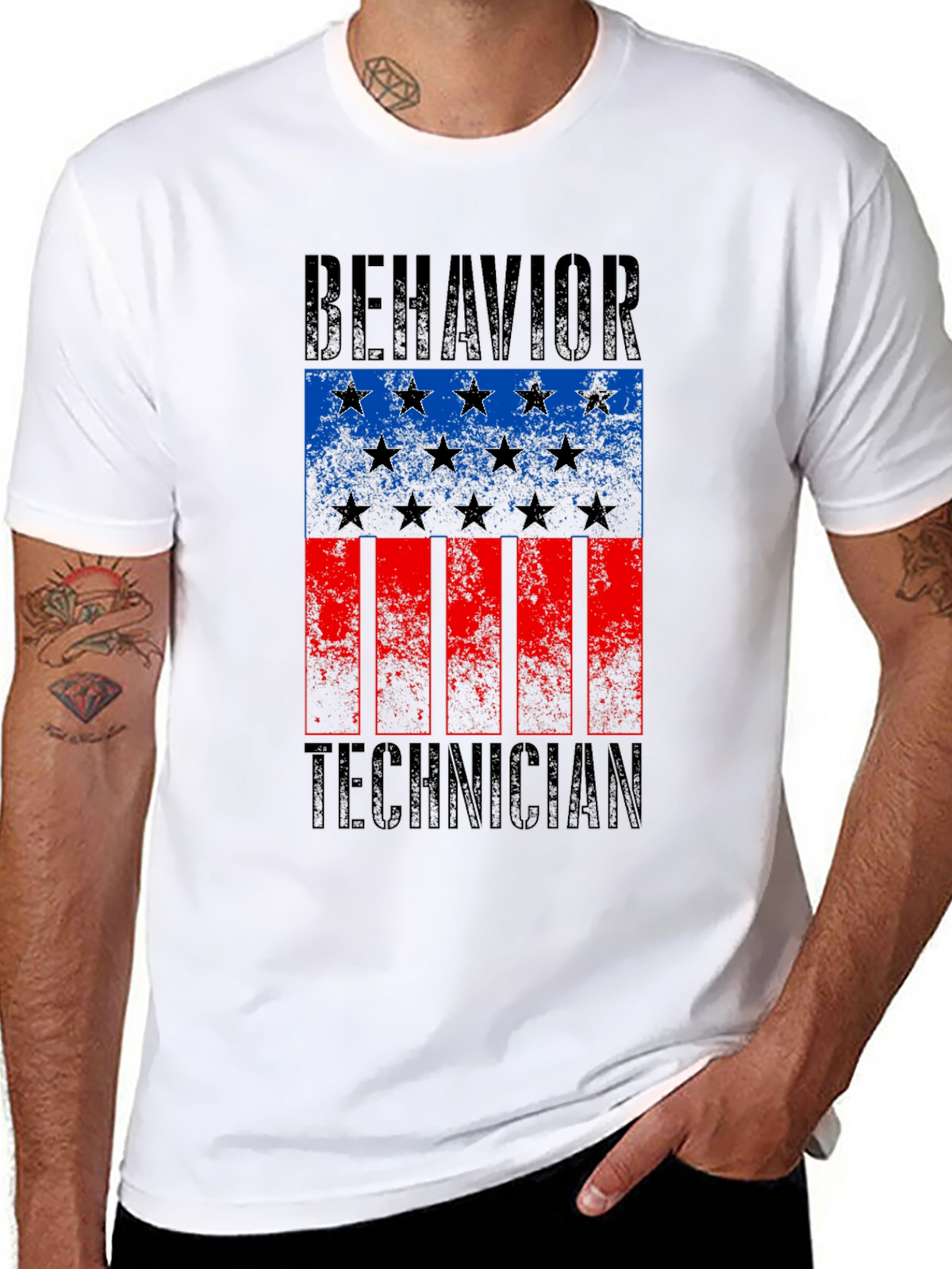 Behavior Technician Flag Graphic Tee