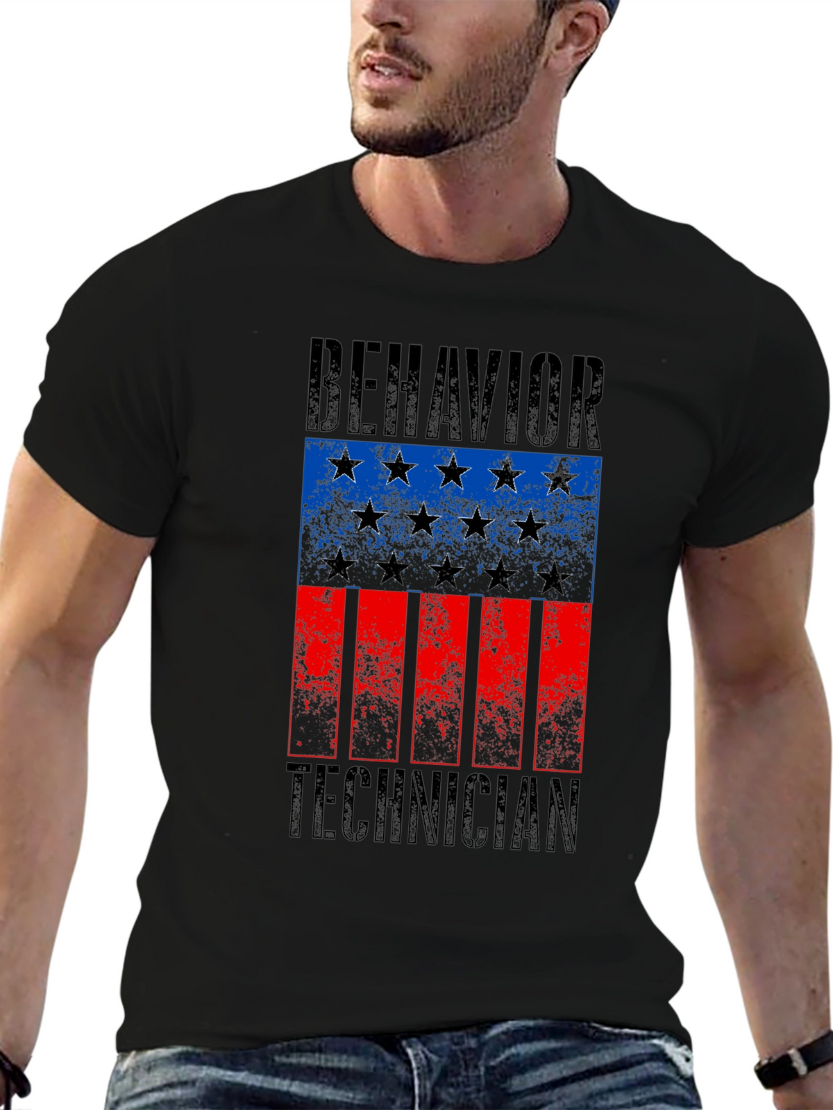 Behavior Technician Flag Graphic Tee