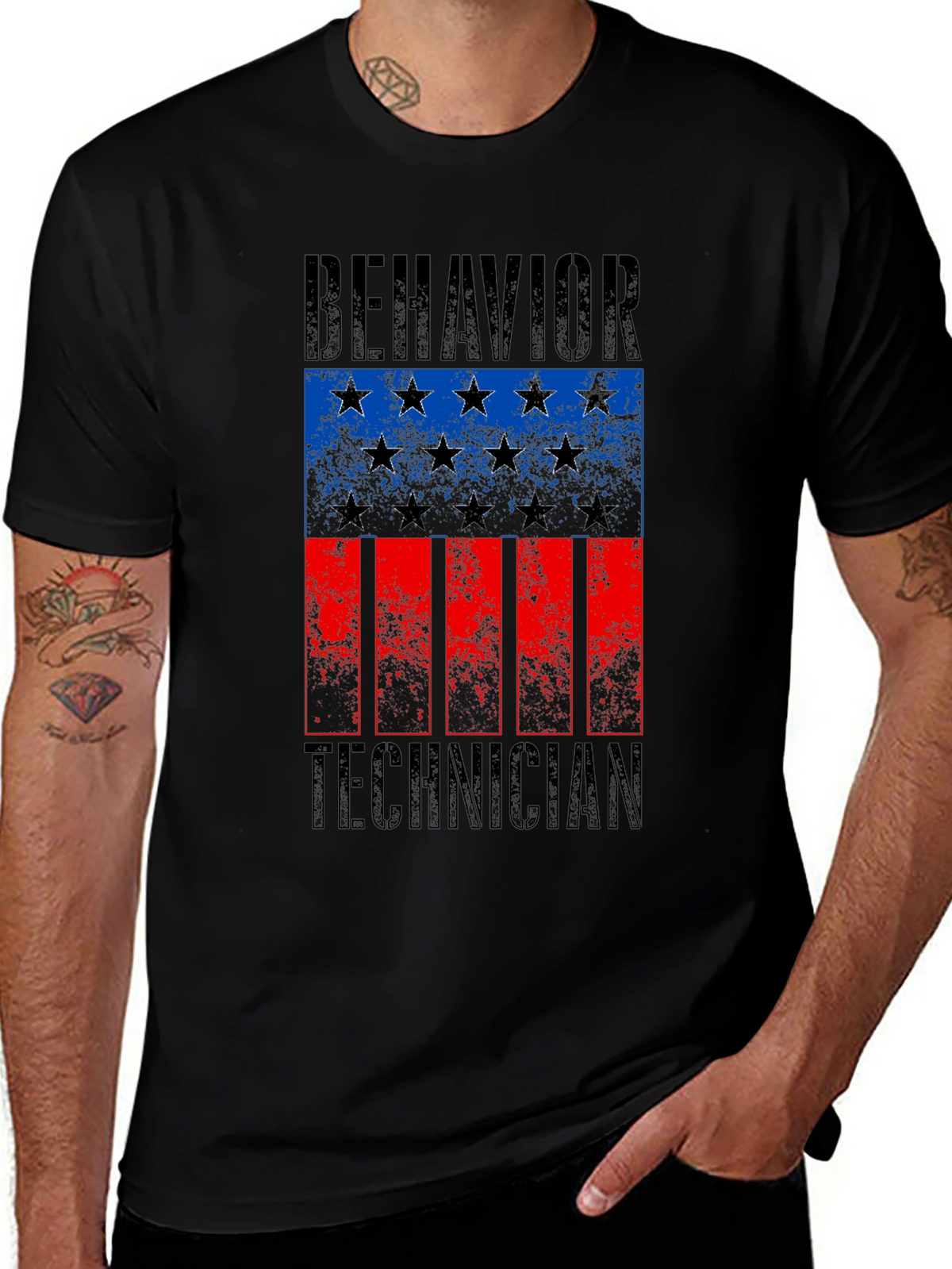 Behavior Technician Flag Graphic Tee