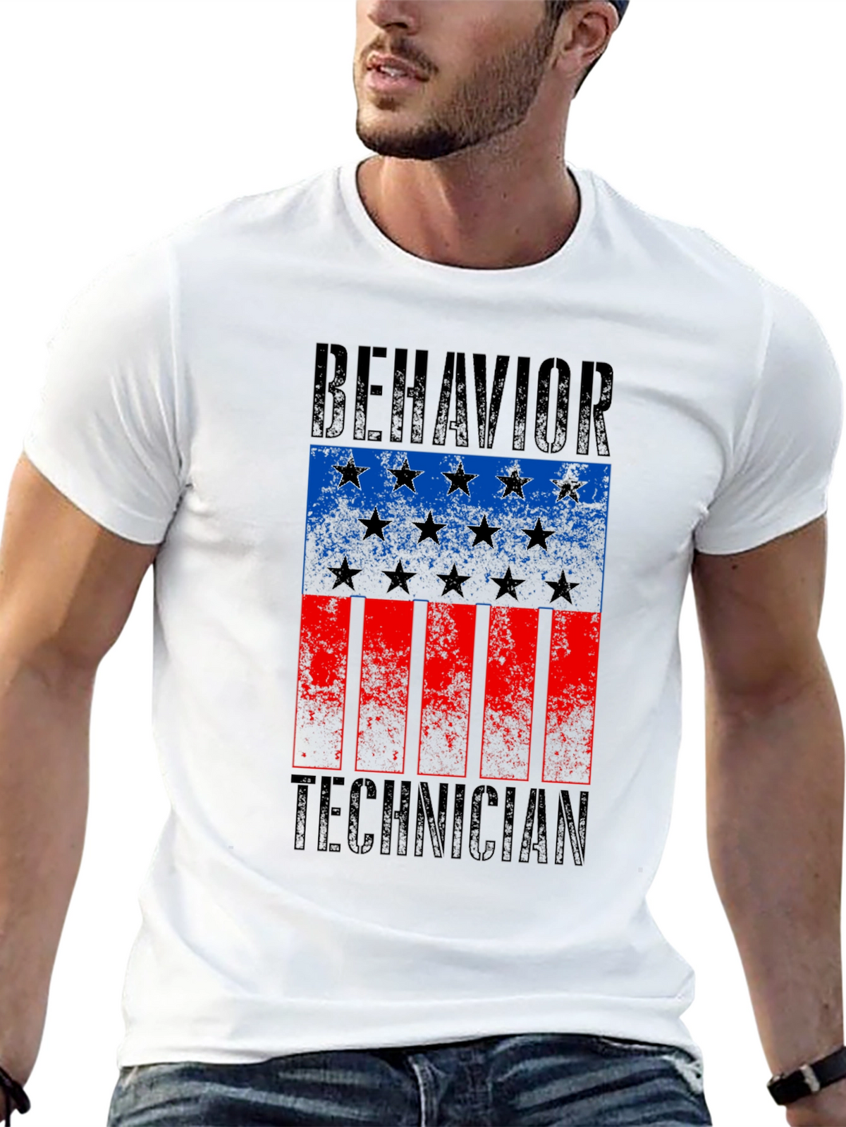 Behavior Technician Flag Graphic Tee
