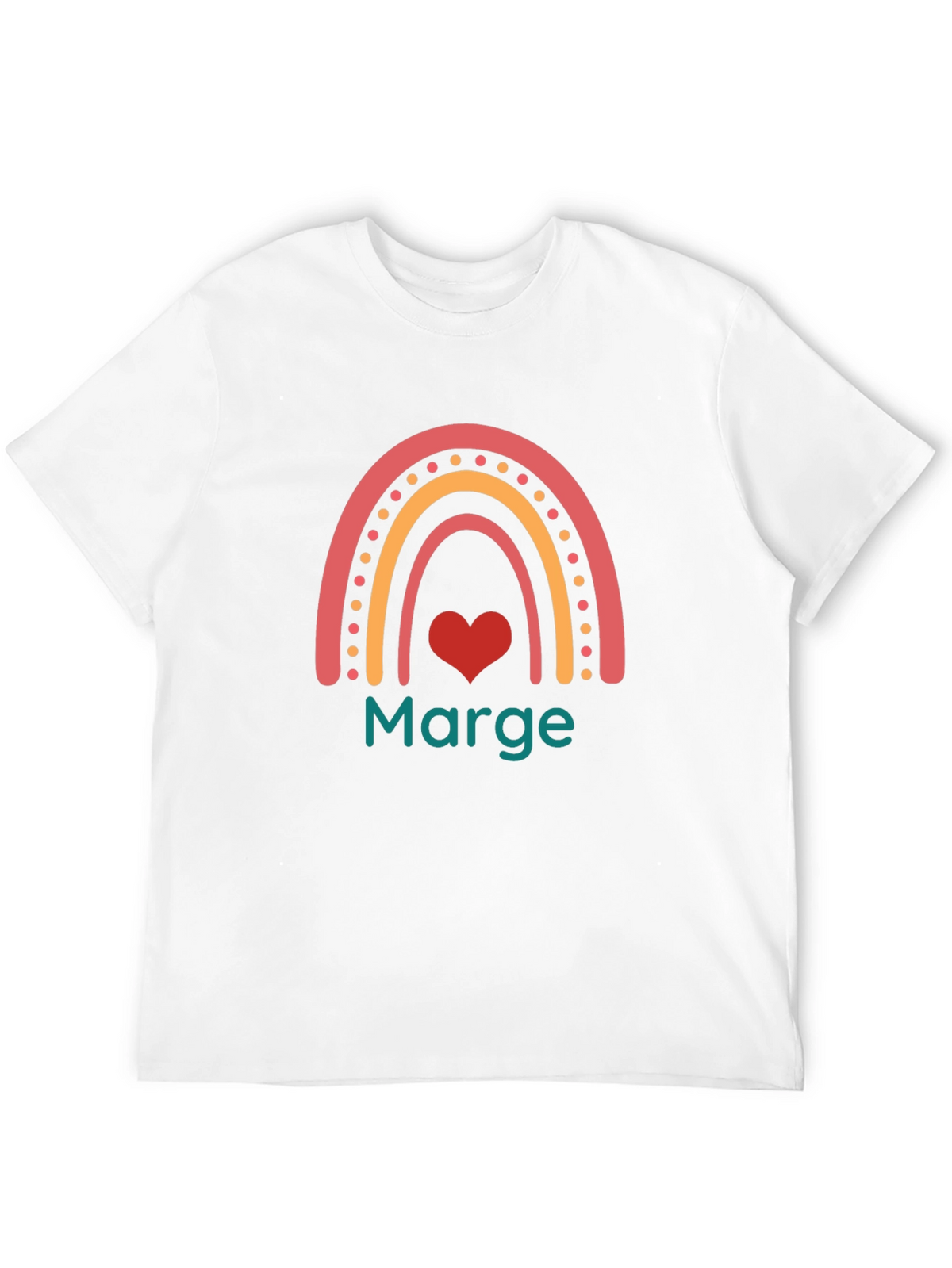 Marge Rainbow Heart Graphic T-Shirt