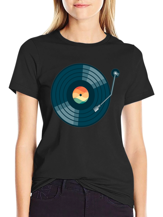 Retro Vinyl Record T-Shirt - Music Lover Tee