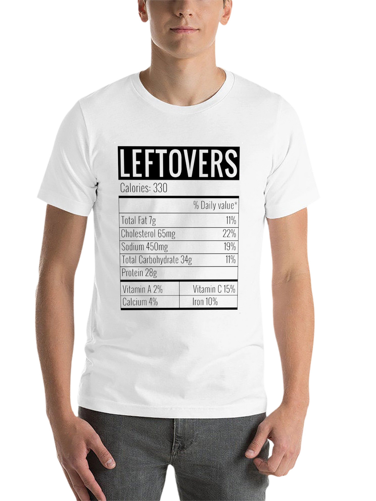 Leftovers Nutrition Facts Graphic T-Shirt