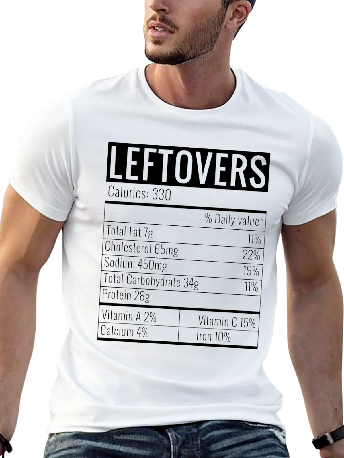 Leftovers Nutrition Facts Graphic T-Shirt