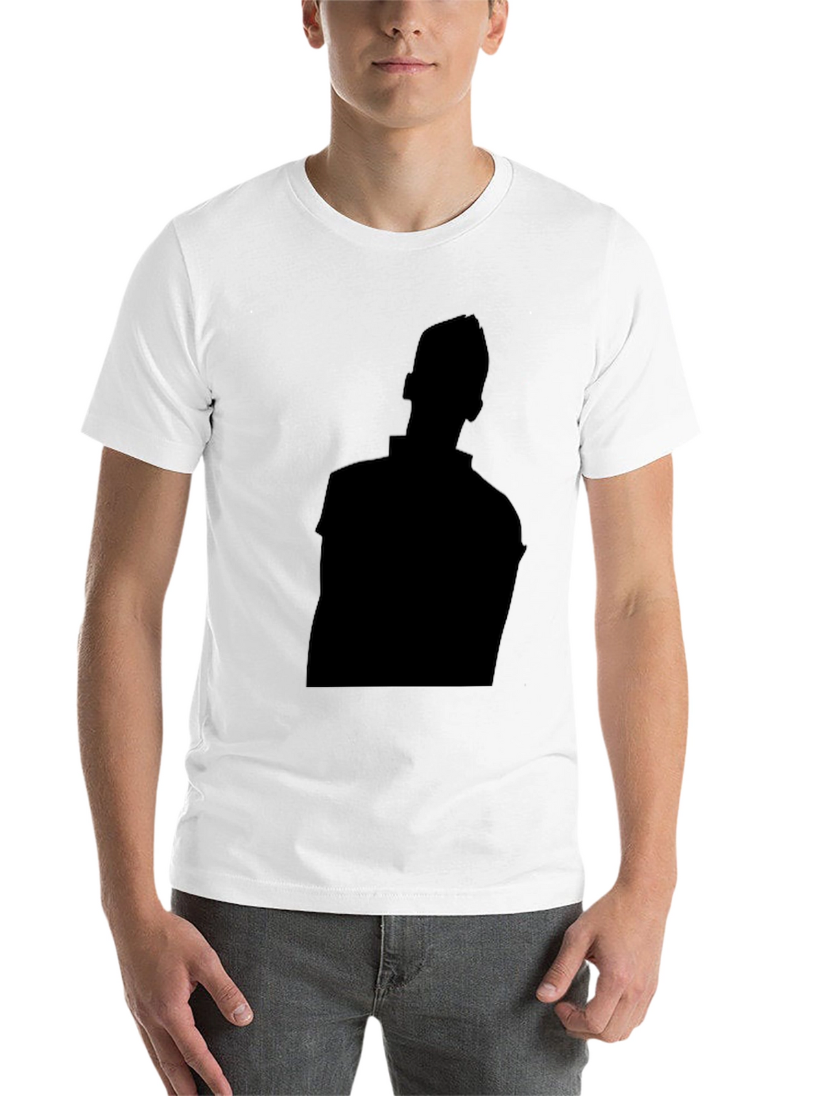 Mens Black Graphic Tee - Silhouette Design