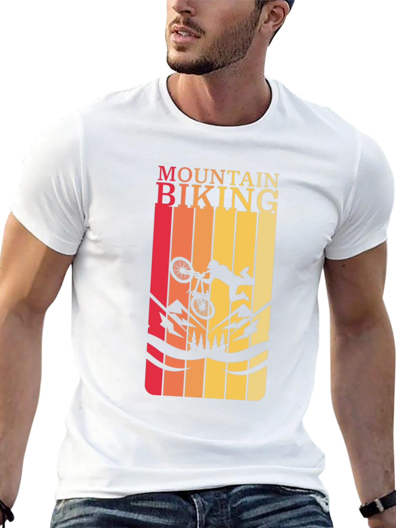Mountain Biking Graphic Tee - Black T-Shirt