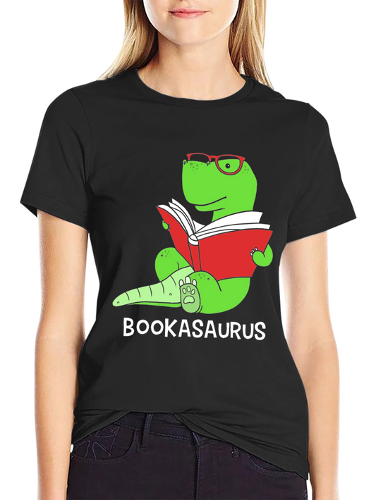 Bookasaurus T-Shirt - Reading Dinosaur Tee