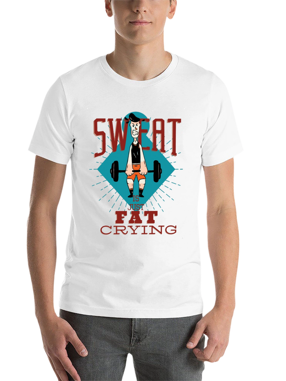 Sweat is Fat Crying Gym T-Shirt