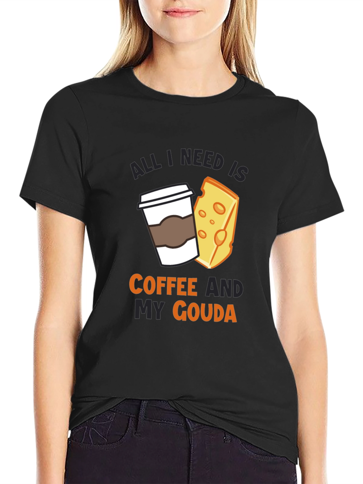 Coffee and Gouda T-Shirt - Funny Cheese Lover Tee