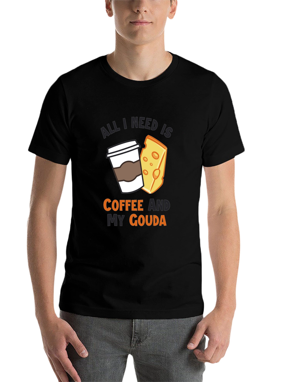 Coffee and Gouda T-Shirt - Funny Cheese Lover Tee