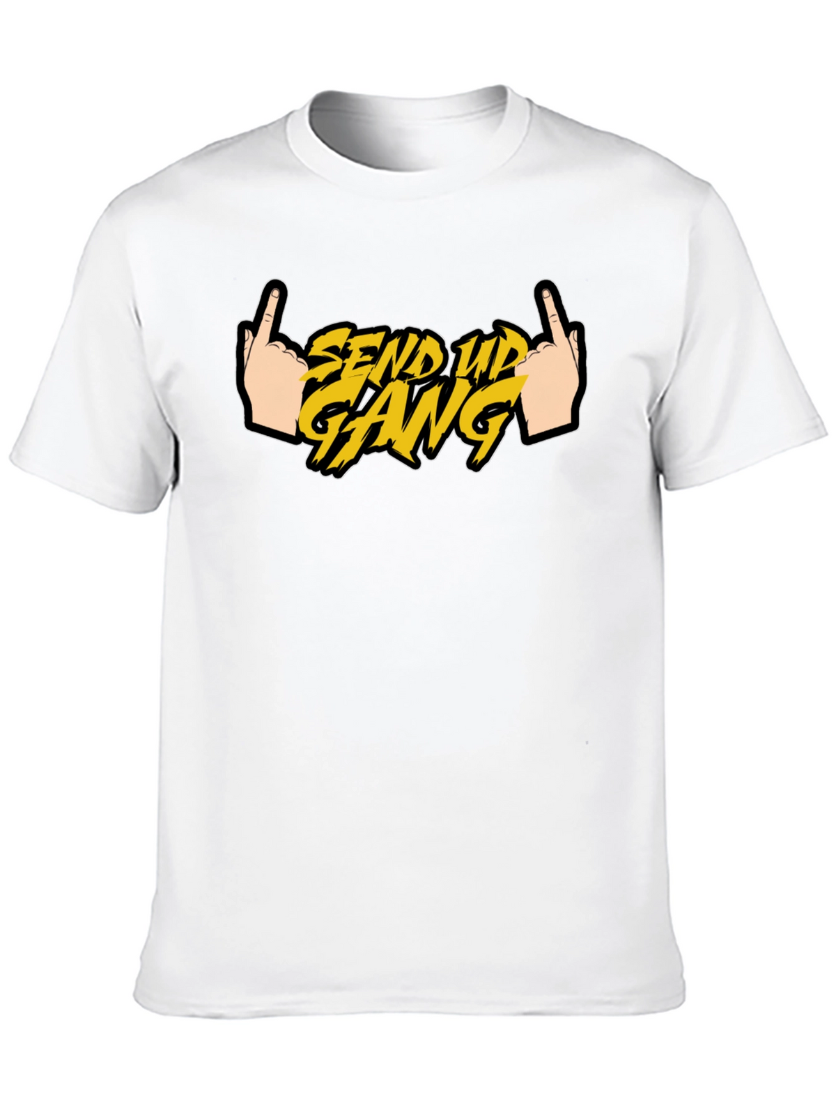 Send Up Gang Graphic Tee - Black Cotton T-Shirt
