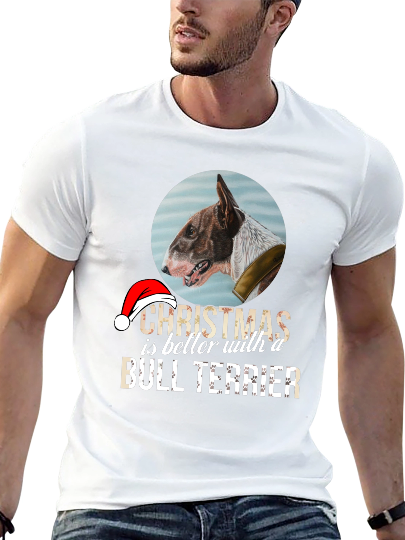Christmas Bull Terrier T-Shirt