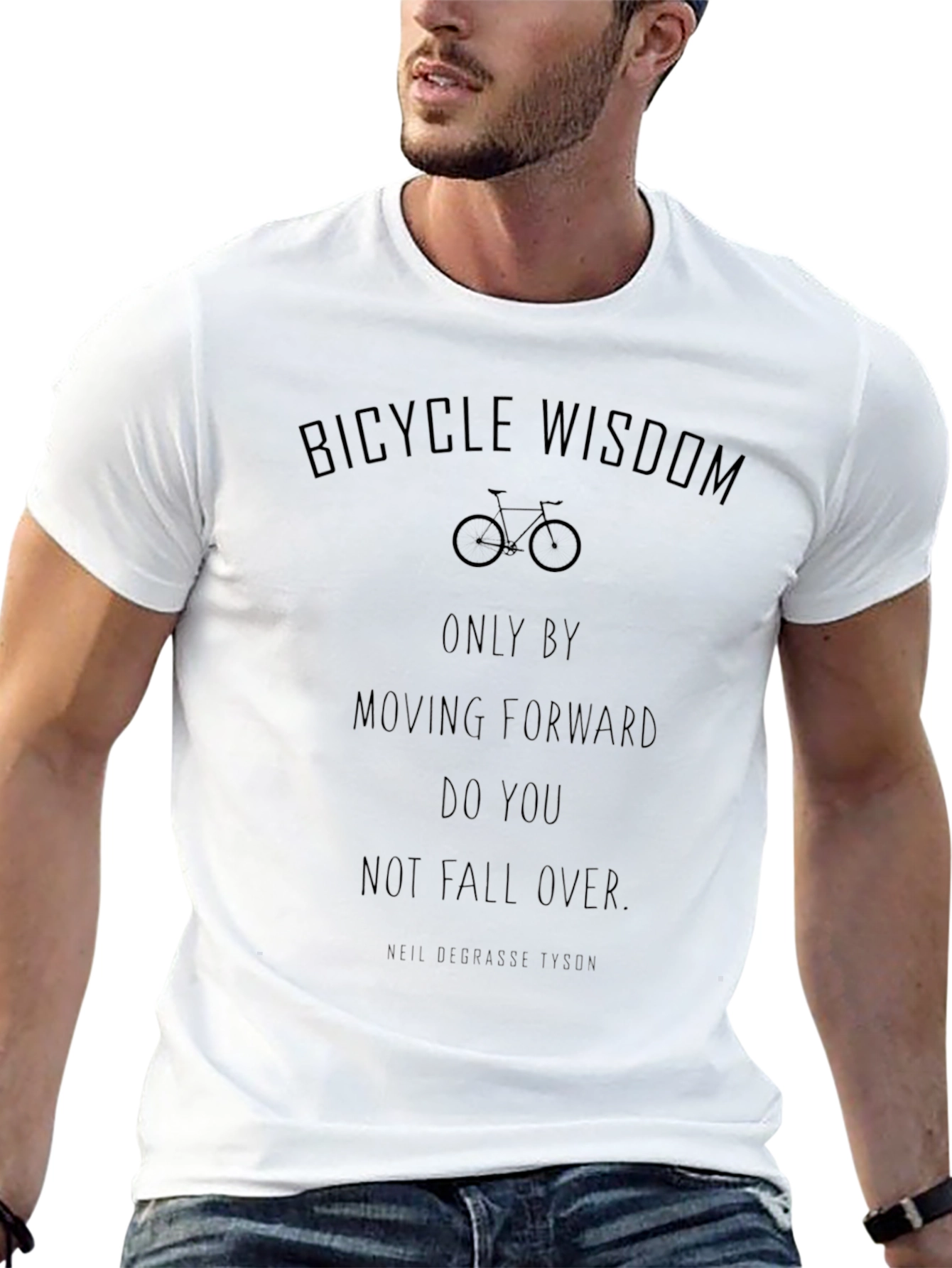 Bicycle Wisdom Graphic Tee - Moving Forward T-Shirt