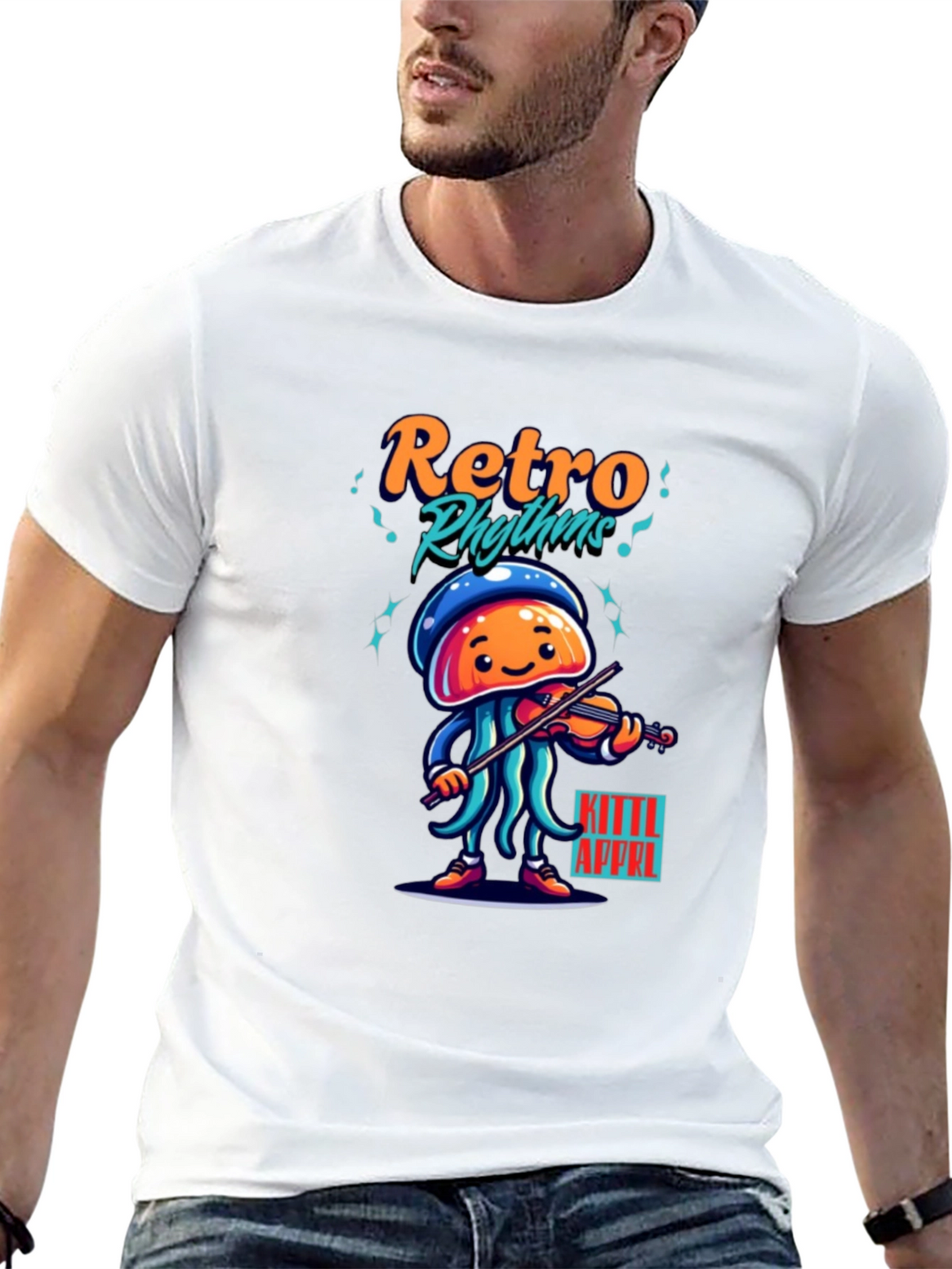 Retro Rhythms Jellyfish Musician Tee