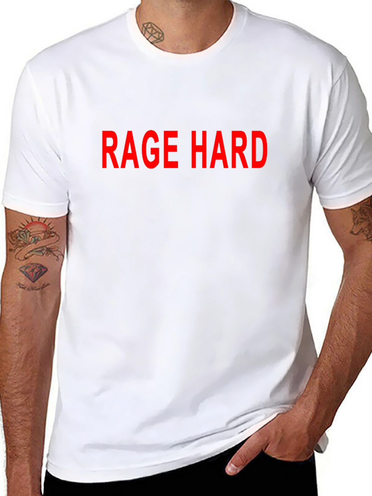 Rage Hard Black Cotton Graphic Tee