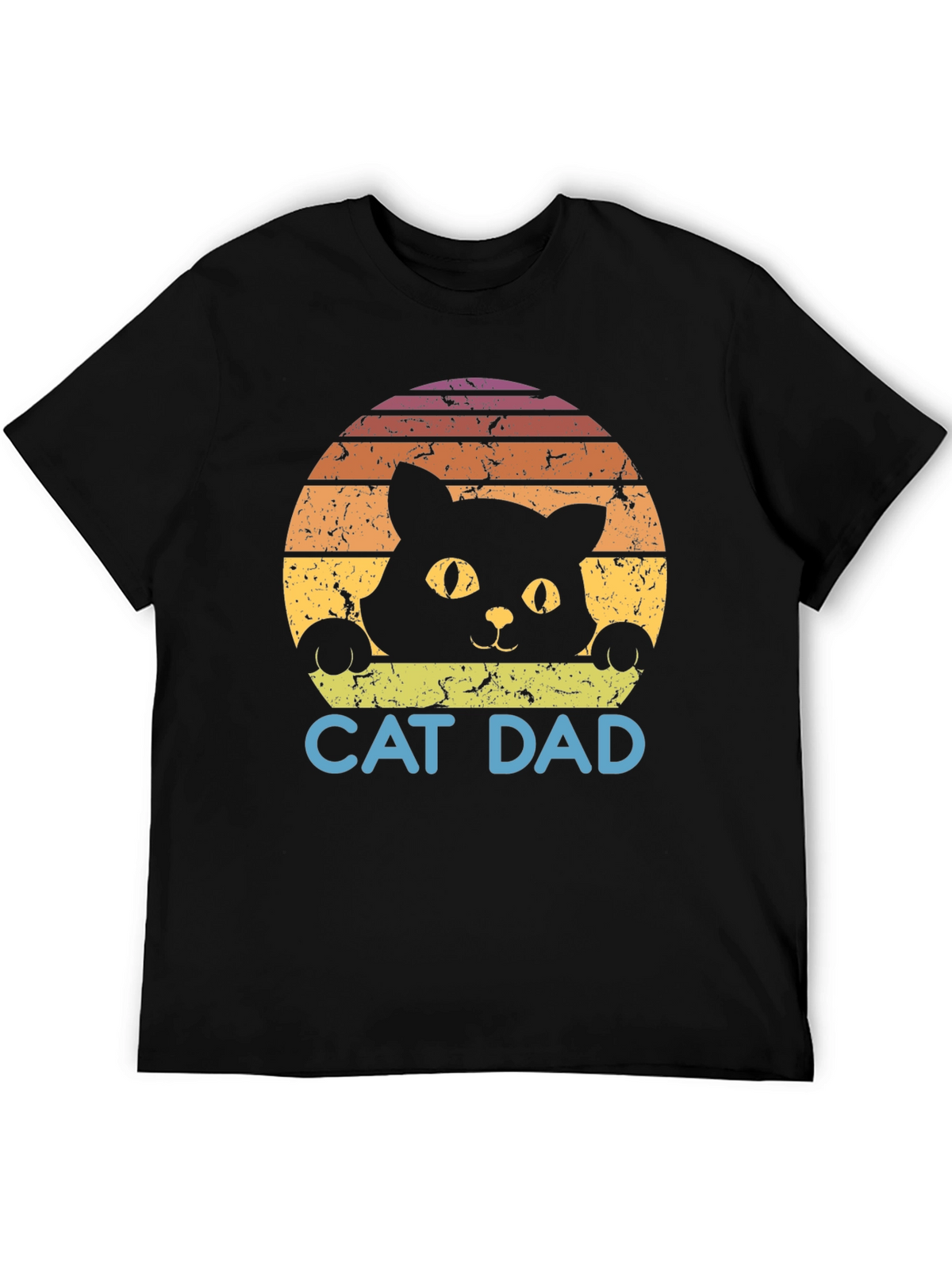 Cat Dad Retro Graphic T-Shirt