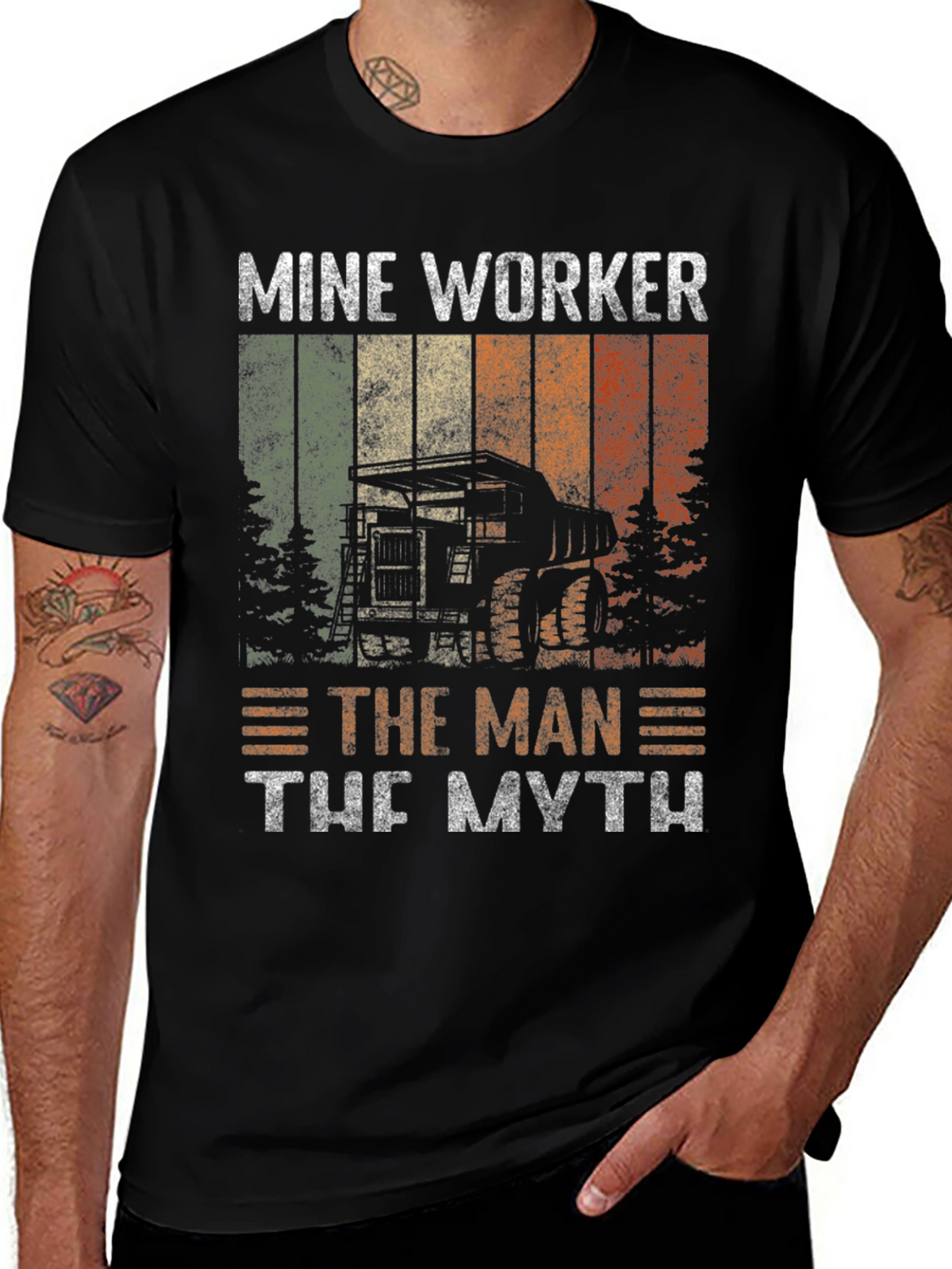Mine Worker T-Shirt - The Man The Myth