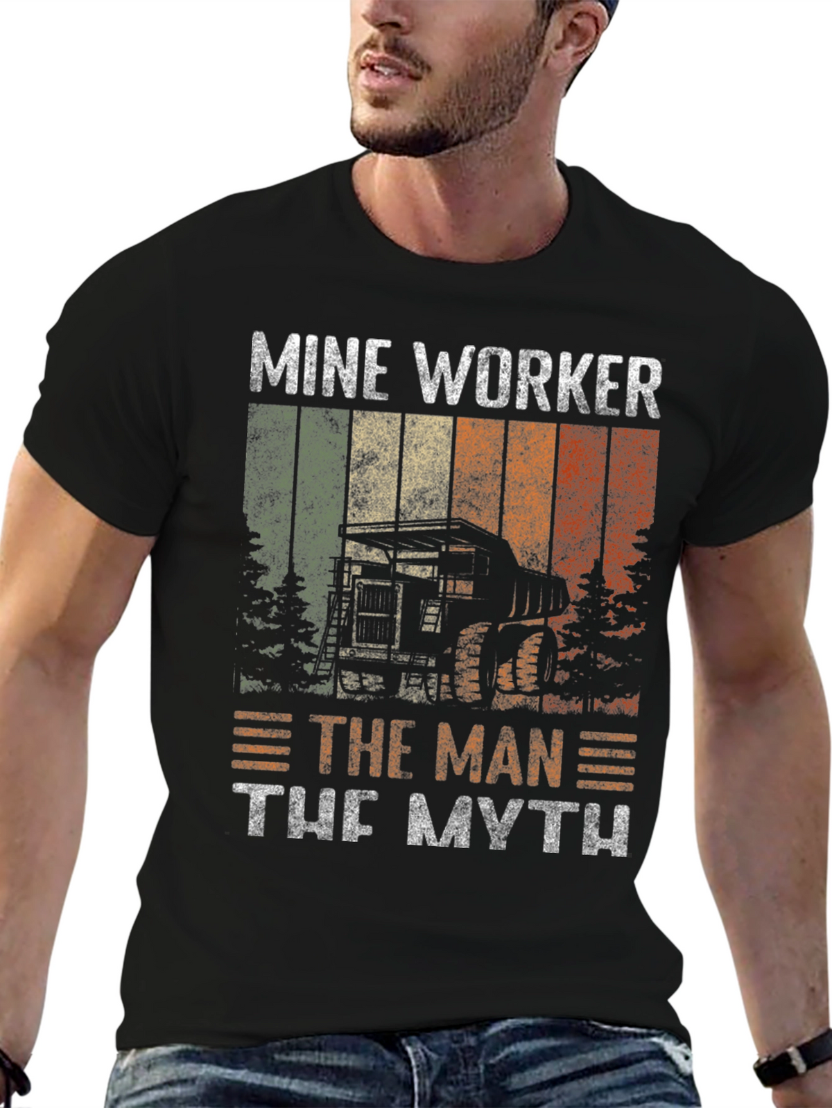 Mine Worker T-Shirt - The Man The Myth