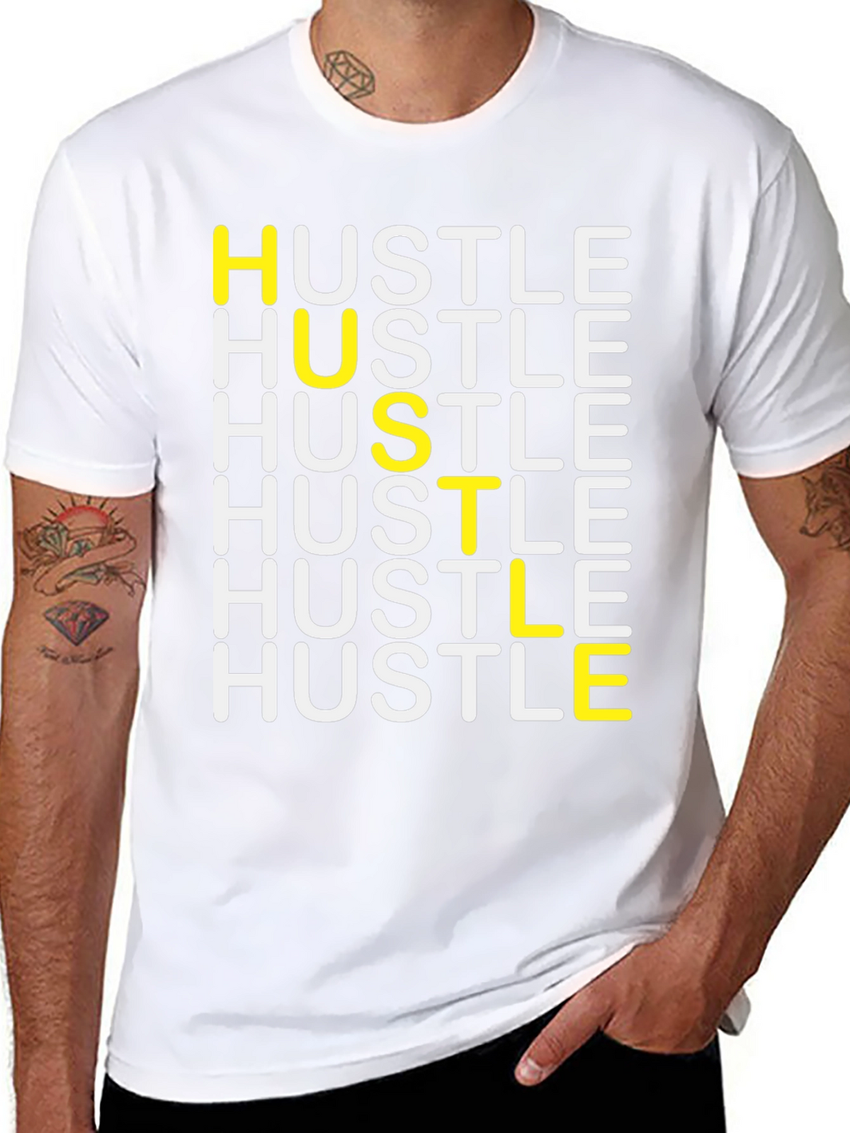 HUSTLE Graphic Tee - Stylish Motivation