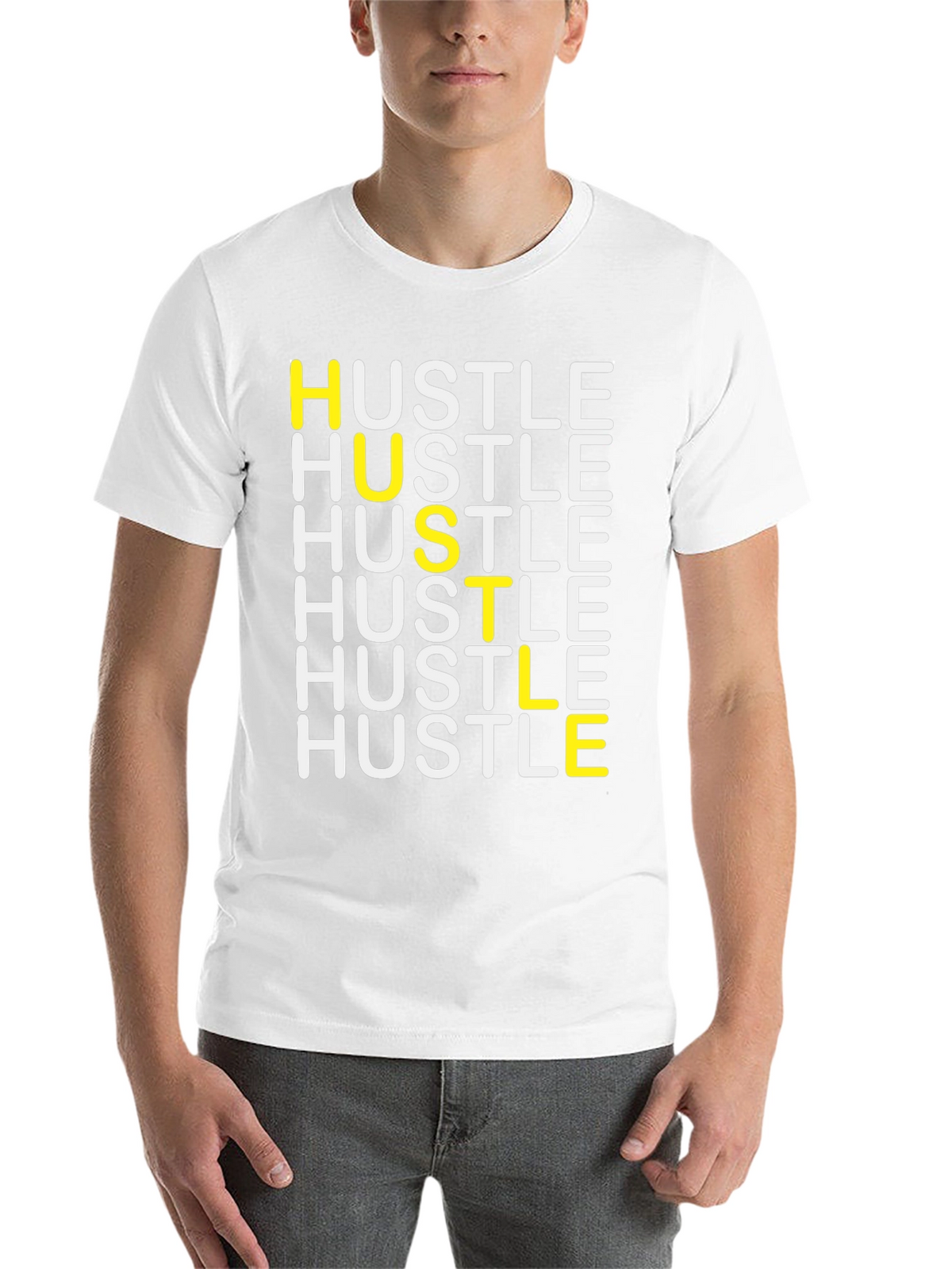 HUSTLE Graphic Tee - Stylish Motivation