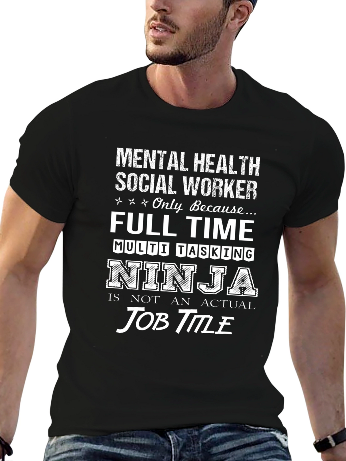Mental Health Social Worker Ninja T-Shirt