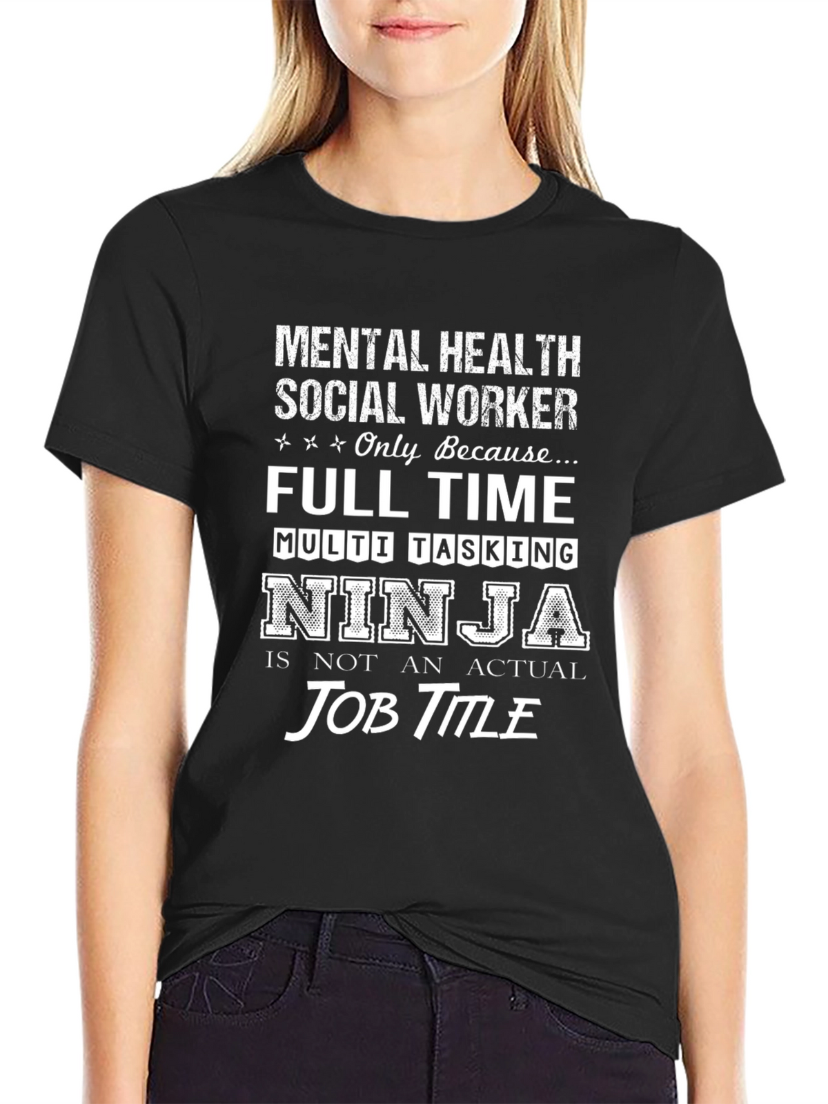 Mental Health Social Worker Ninja T-Shirt