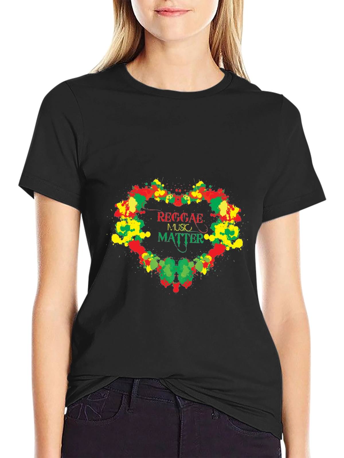 Reggae Music Matter Graphic T-Shirt - Black