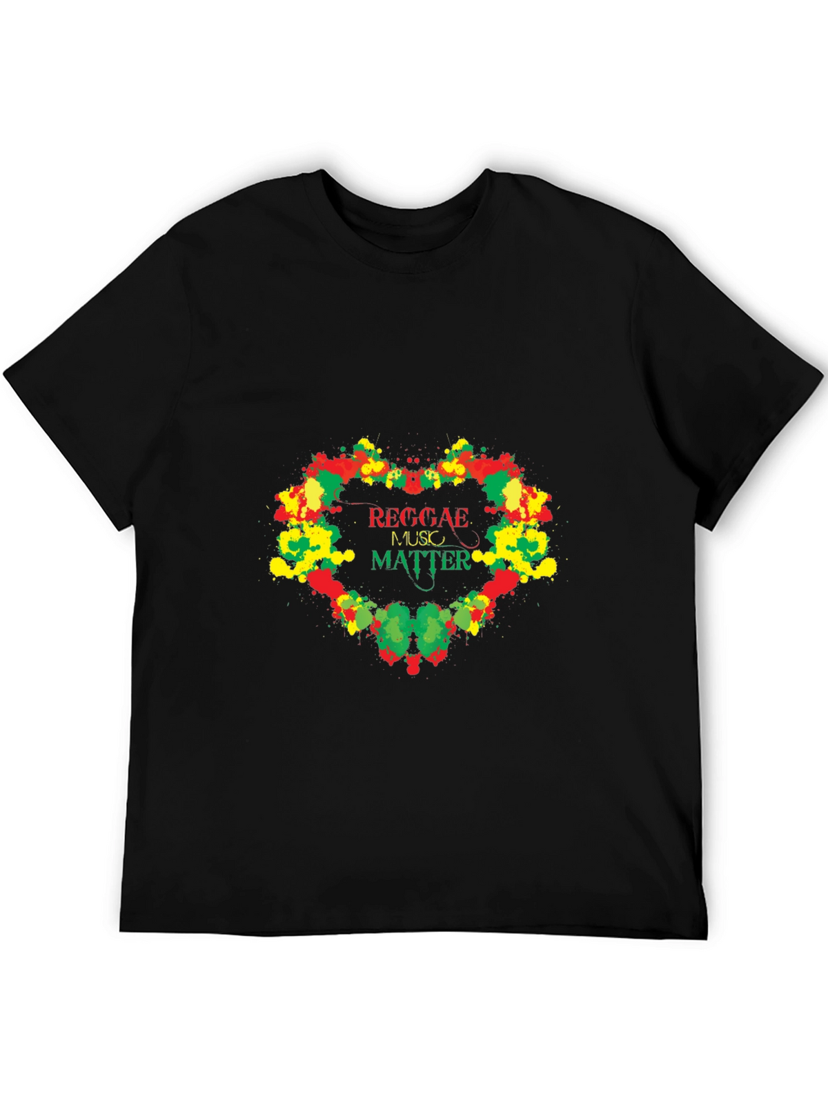 Reggae Music Matter Graphic T-Shirt - Black