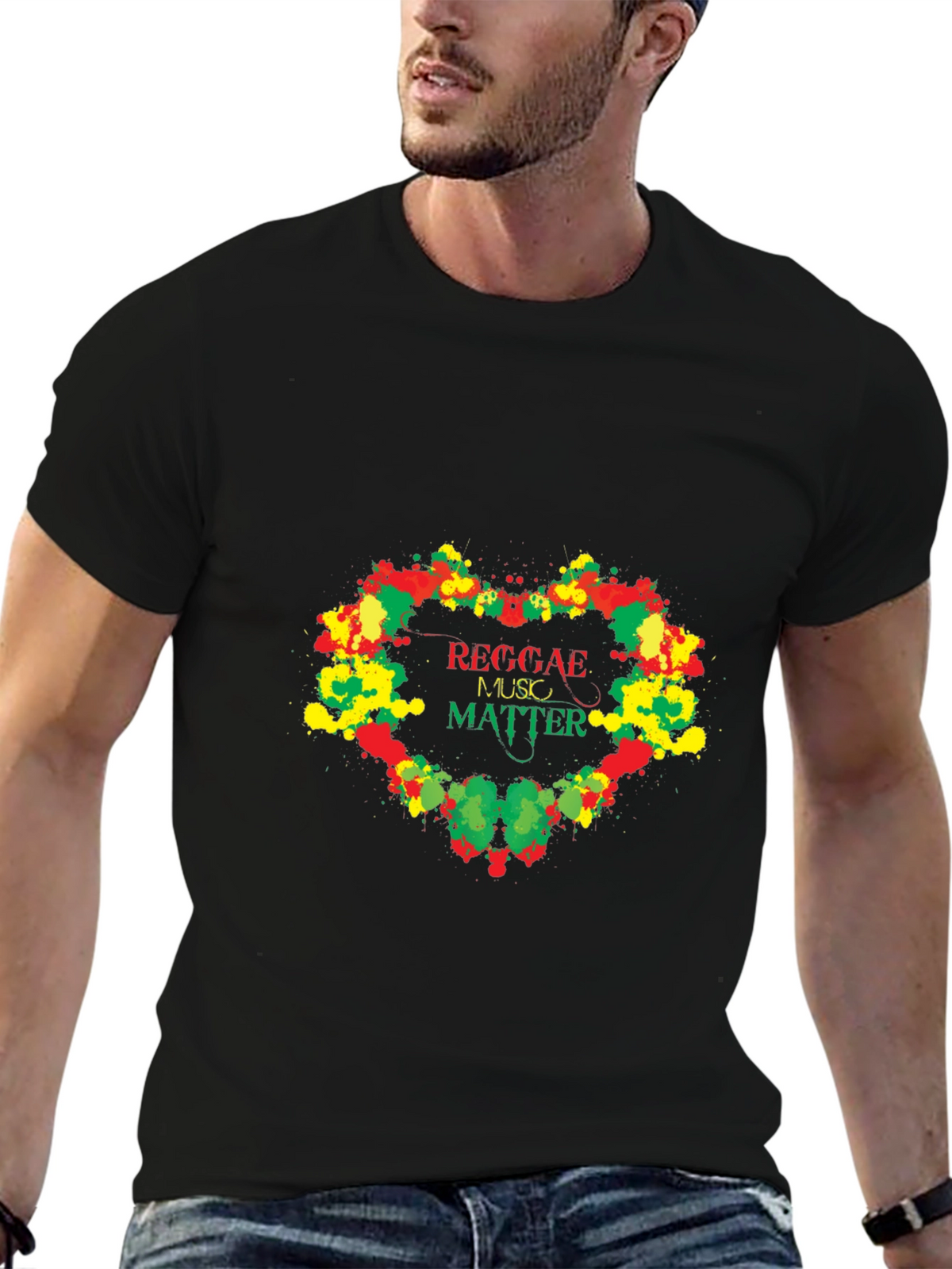 Reggae Music Matter Graphic T-Shirt - Black
