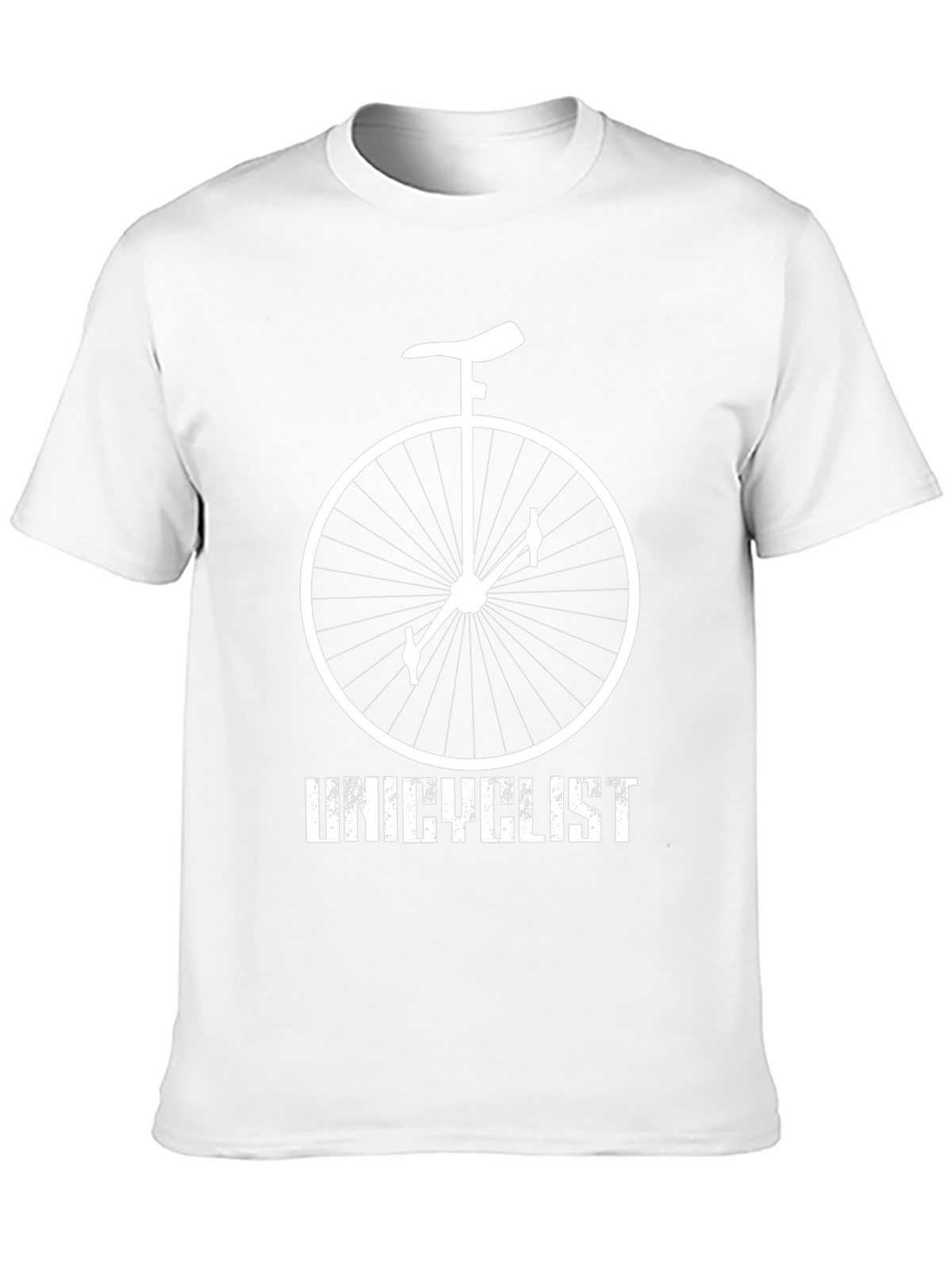 Unicyclist Graphic Tee - Black Cotton Shirt