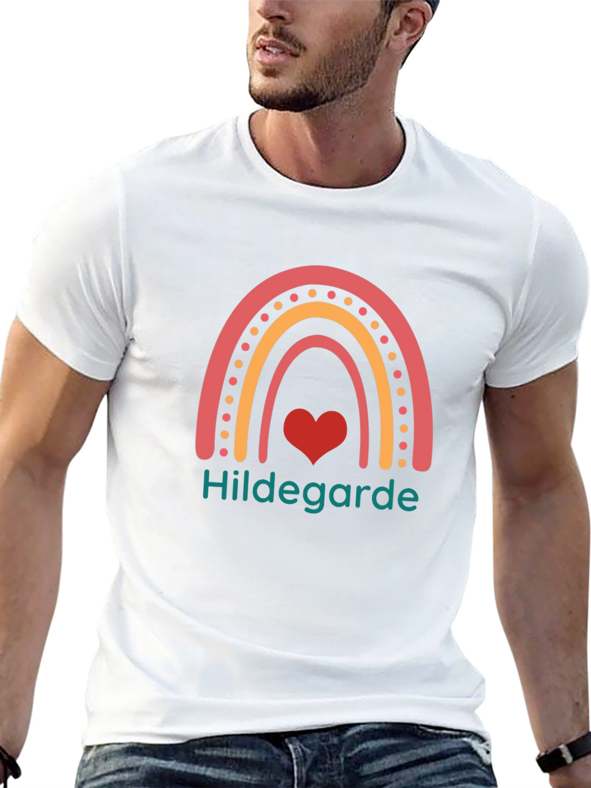Hildegarde Rainbow Heart T-Shirt