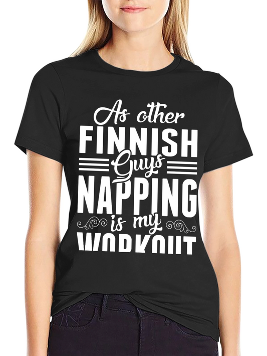 Funny Finnish Napping Workout Graphic T-Shirt