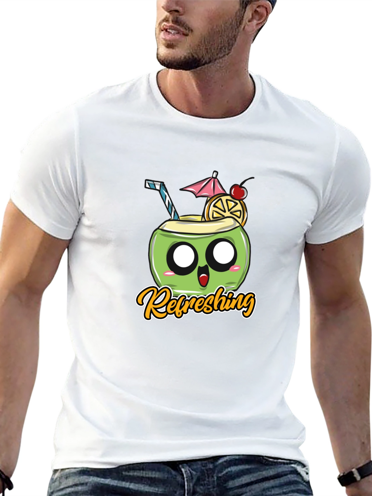 Refreshing Coconut Black T-Shirt