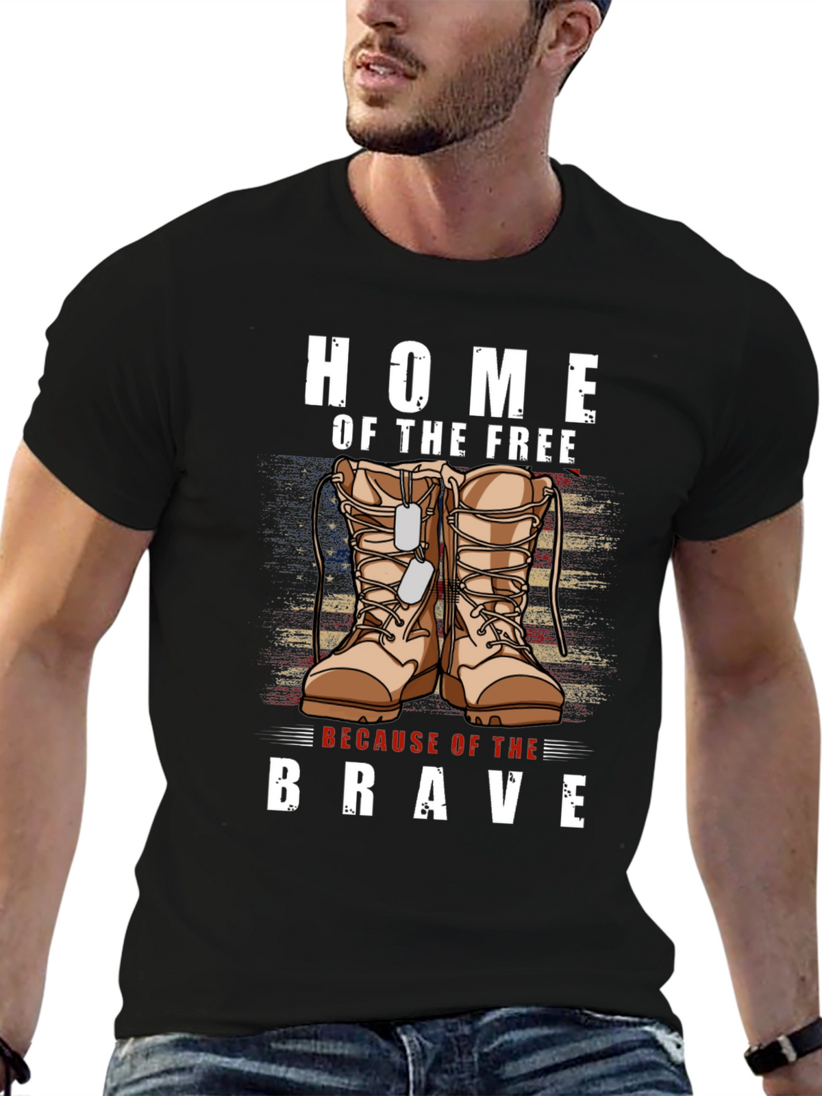 Home of the Free - Patriotic Graphic T-Shirt